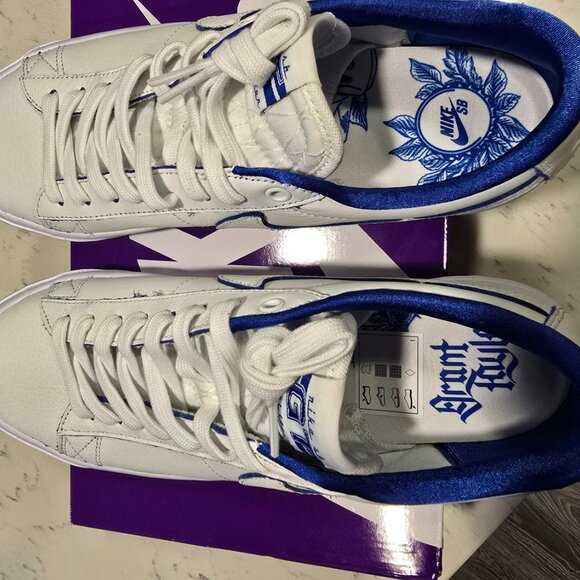 Nike SB Blazer Low Pro GT Premium FZ1300-100 WHITE BLUE MEN'S SIZE 10 NEW - Picture 6 of 12